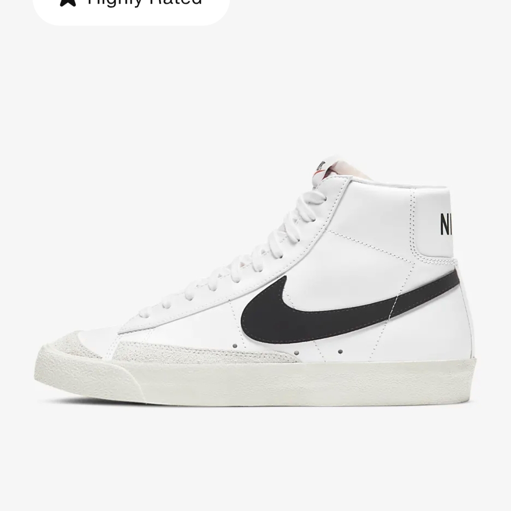 Nike Women's White and Black High-Top Sneakers